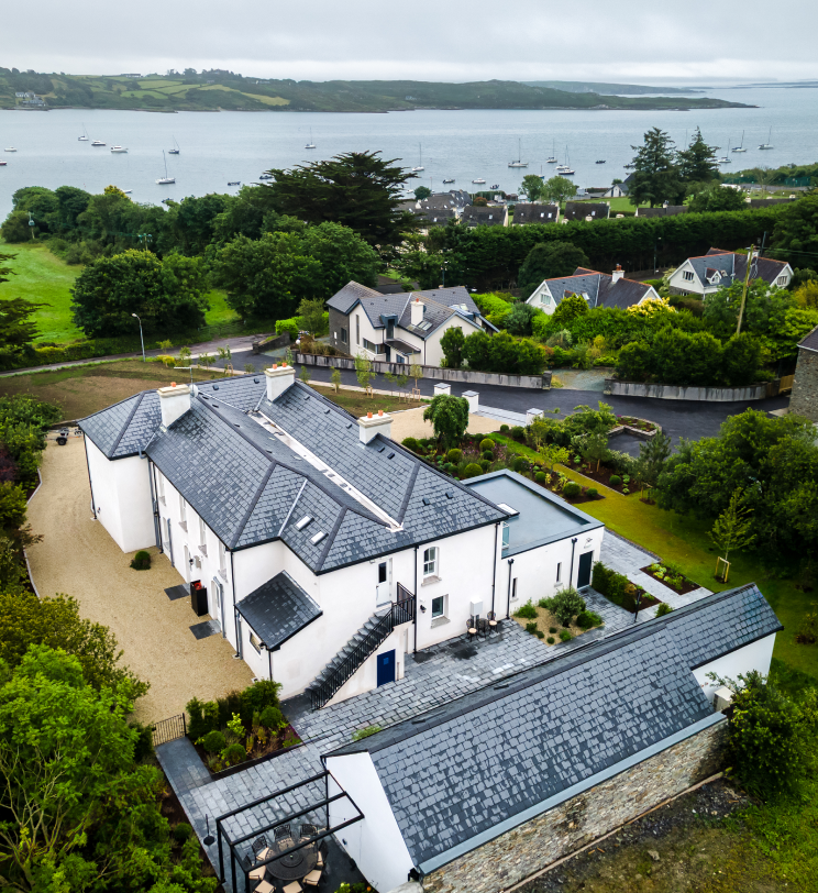 A view of Grove House from above.