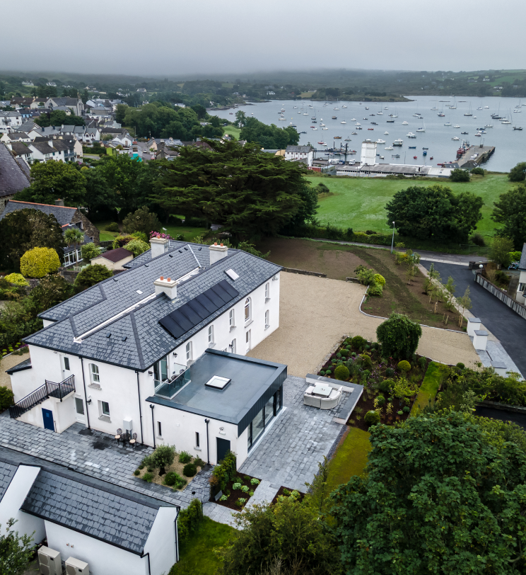 Grove House view from above.