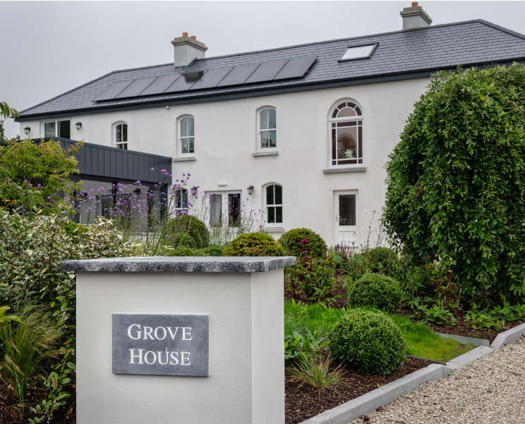A view of the outside Grove House.