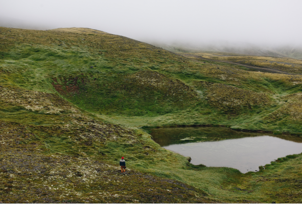 Irish nature with a lake.